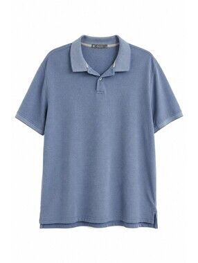 Member's Mark Stretch Cotton Pique Polo Shirt XL Blue Short Sleeve Casual Golf